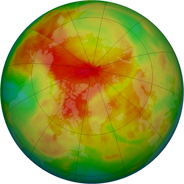 Arctic ozone map for 01 April 1992